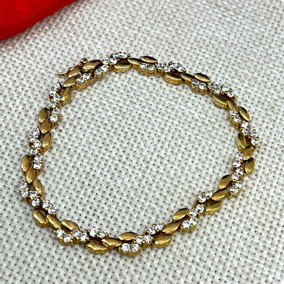 Jewelry - Vintage Gold Over Sterling Silver Bracelet – 7.25"